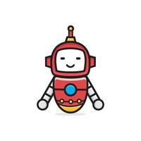 Cute characters friendly robot sleep vector