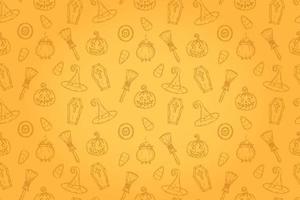 Seamless pattern with Halloween icons.  P vector