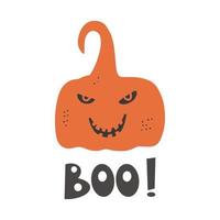 Boo. Halloween Silhouette Halloween scene pumpkin Halloween icons vector