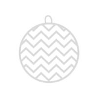 ball christmas decoration line style icon vector