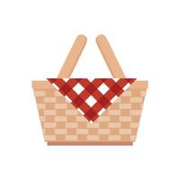 basket wicker picnic isolated icon vector