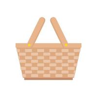 basket wicker picnic isolated icon vector