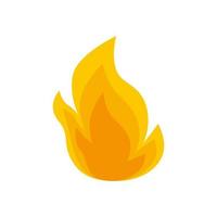 fire flame symbol isolated icon vector