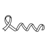 ribbon campaign line style icon vector