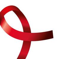 aids day awareness ribbon isolated icon vector