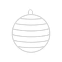 ball christmas decoration line style icon vector