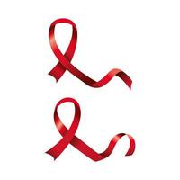 set of aids day awareness ribbons isolated icon vector