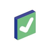 Isolated isometric check mark icon vector design