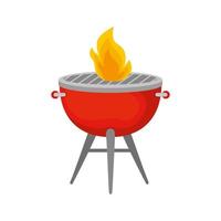 oven barbecue equipment isolated icon vector