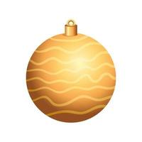 Bola de decoración navideña icono aislado vector