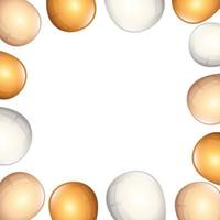 frame of balloons helium golden and white vector