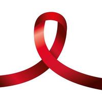 aids day awareness ribbon isolated icon vector