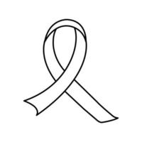 ribbon campaign line style icon vector