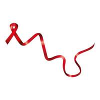 aids day awareness ribbon isolated icon vector