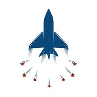 us army plane with stars isolated icon vector