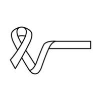 ribbon campaign line style icon vector