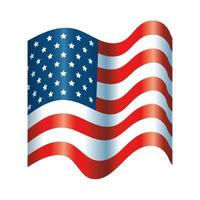 united states flag isolated icon vector