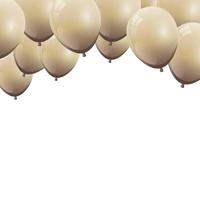 balloon helium white isolated icon vector