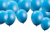 balloon helium blue isolated icon vector