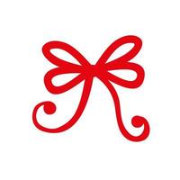 bow ribbon christmas decorative isolated icon vector
