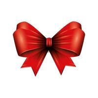 bow ribbon christmas decorative isolated icon vector