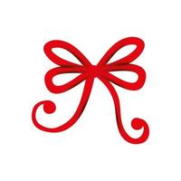 bow ribbon christmas decorative isolated icon vector
