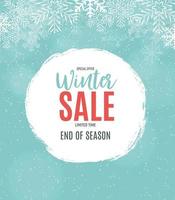 End of Winter Sale Background, Discount Coupon Template. vector