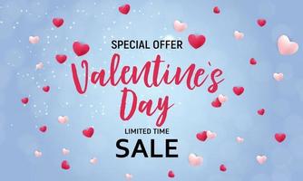 Valentine's Day Love and Feelings Sale Background Design. vector