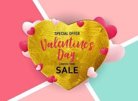 Valentine's Day Love and Feelings Sale Background Design. vector