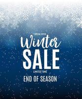 End of Winter Sale Background, Discount Coupon Template. vector