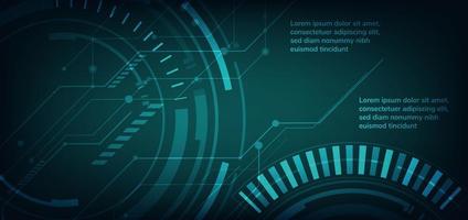 Abstract Futuristic Technology Background. HUD circle vector