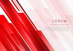 Abstract tech corporate red on white background. vector