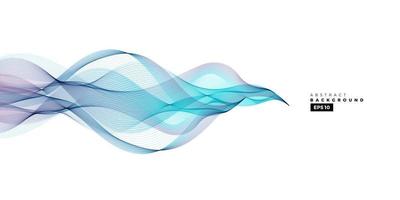 Abstract colorful line wave vector background.