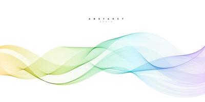 Abstract colorful line wave vector background.