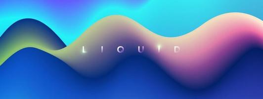 Colorful dynamic fluid background vector