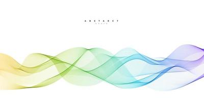 Abstract colorful line wave vector background.