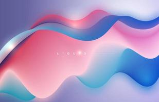 Dynamic wavy colorful wave background design vector