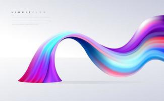 Fondo de flujo de color líquido de onda dinámica abstracta vector
