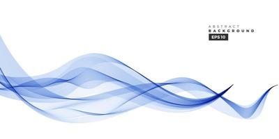 Abstract blue line wave background. vector