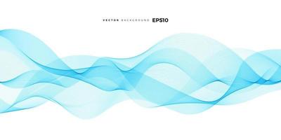 Abstract blue line wave background vector