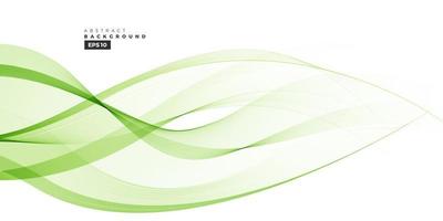 Abstract green line wave vector background.