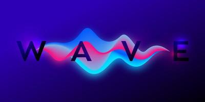 Sound wave colorful digital equalizer background vector