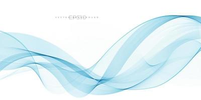 Abstract blue line wave background vector