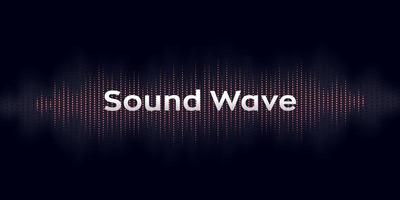 Sound wave colorful digital equalizer background vector
