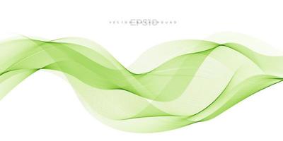 Abstract green line wave vector background.