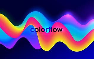 Liquid color flow background vector