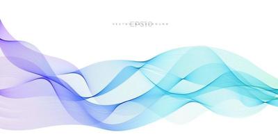 Abstract blue line wave background vector