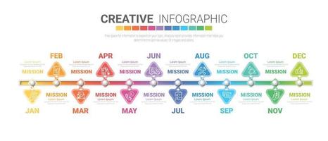 infographics all month planner design vector