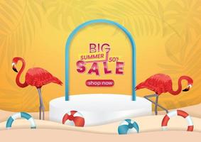 special summer sale podium art vector