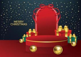 red christmas display art vector